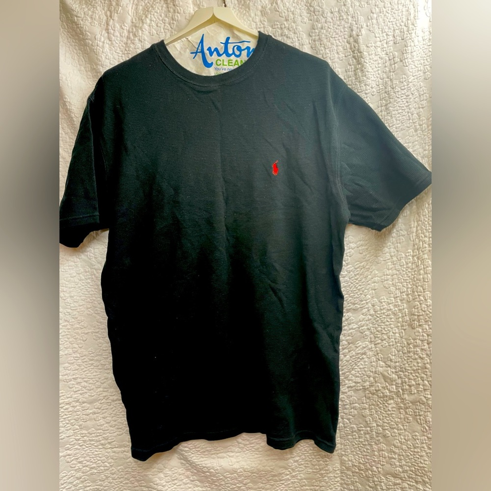 Black polo T-shirt